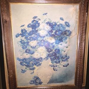 Vintage wood framed painting